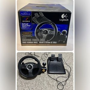 A logitech steering wheel